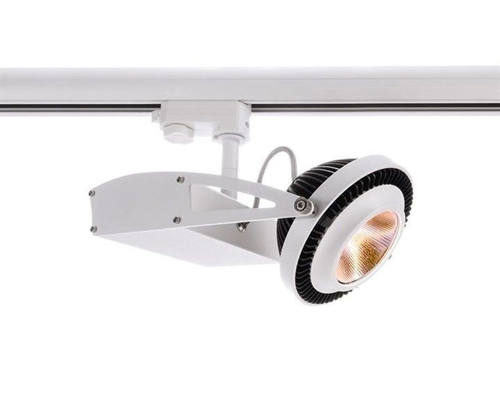 Faretto Black and White I per binario 3 fasi 230V/440V, bianco