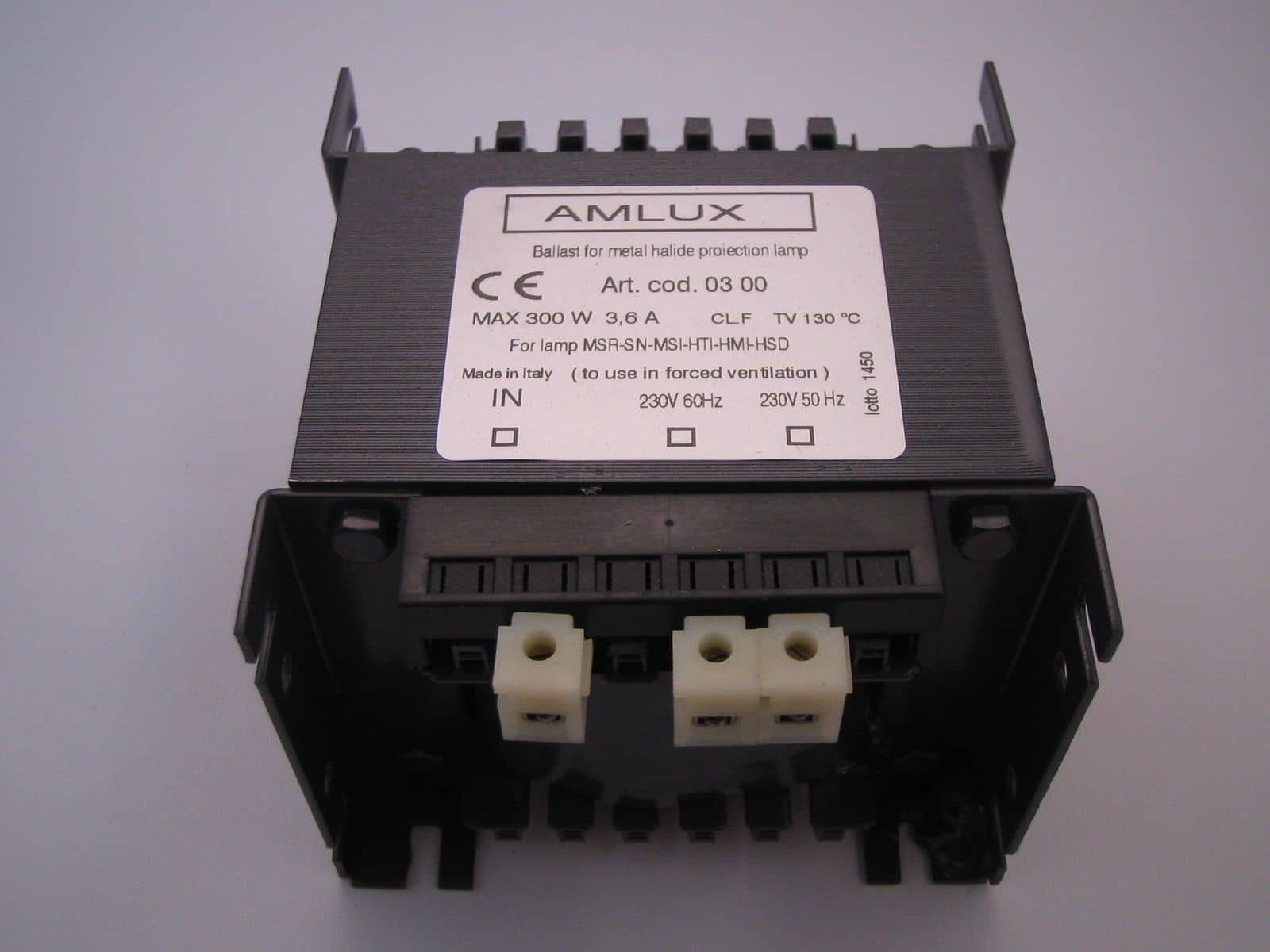 BALLAST FOR LAMP. HTI MSR HSD MSD UP TO 300W 230V 3,6A