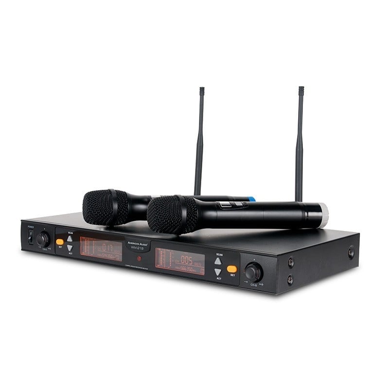 Ricevitore wireless a 2 canali UHF per microfoni