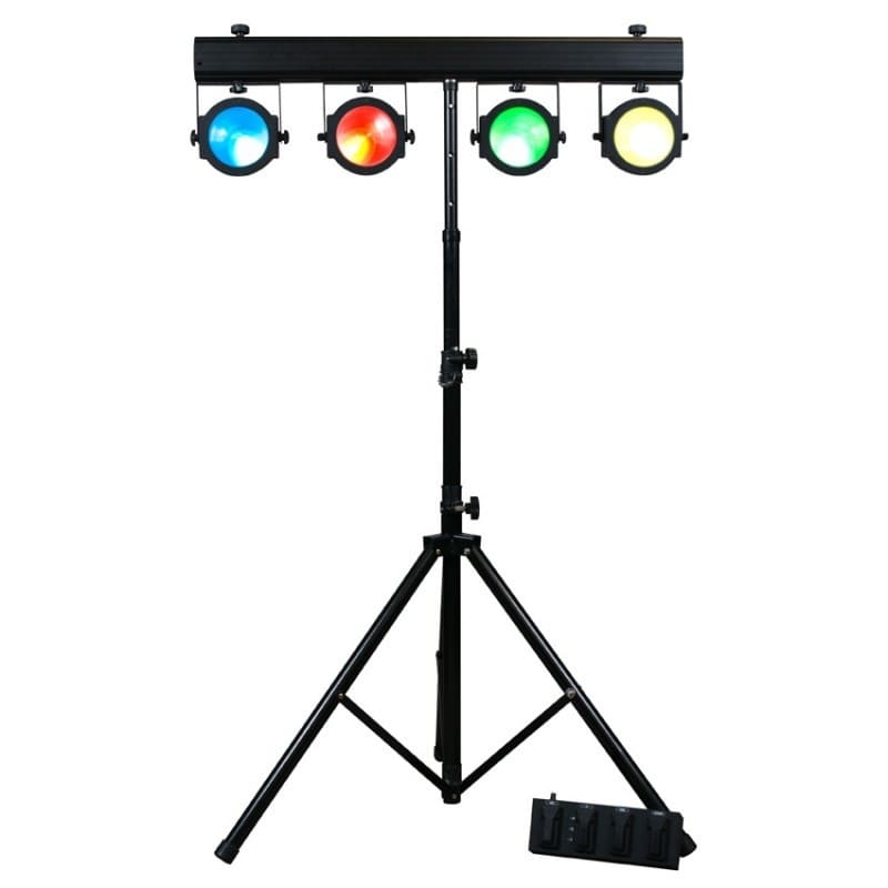 DOTZ TPAR SYSTEM CON 4 PAR LED COB 30W RGB E PEDALIERA