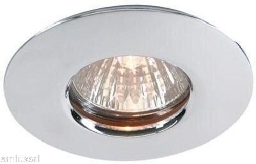 Faretto rotondo fisso ad incasso cromato IP65