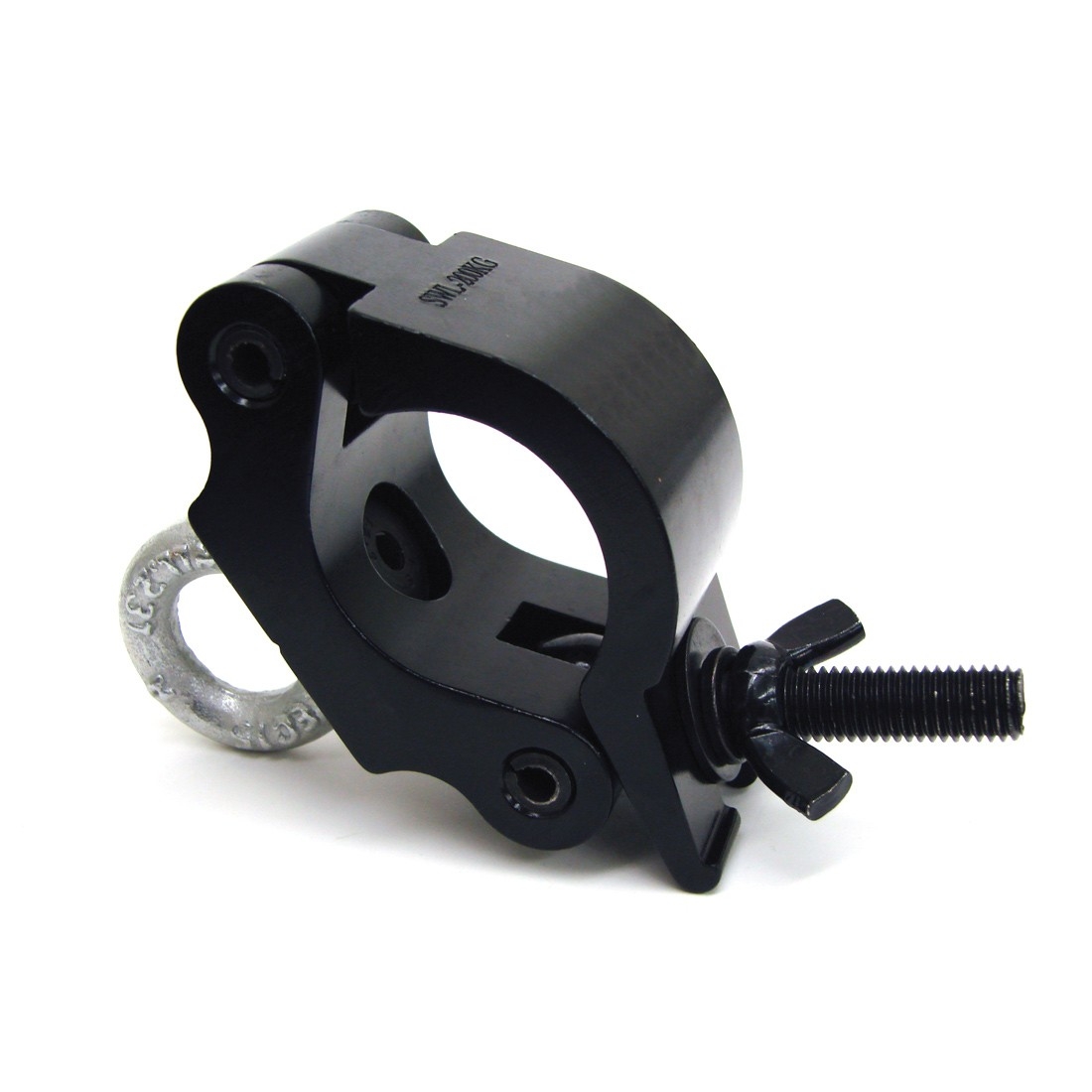 Gancio con anello golfare nero per tubo 50mm 200 Kg