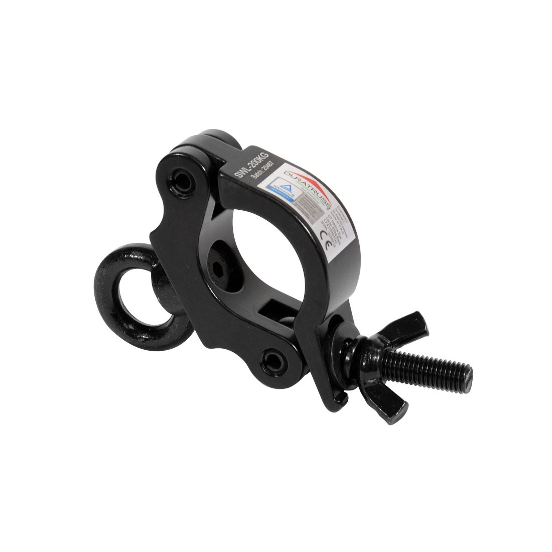 Gancio DT Narrow Clamp per tubo 50mm 200 Kg nero