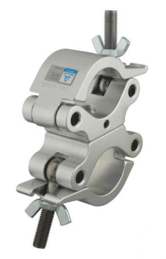 Gancio doppio DT Pro Swivel per tubo 48-51 mm 750 Kg argento