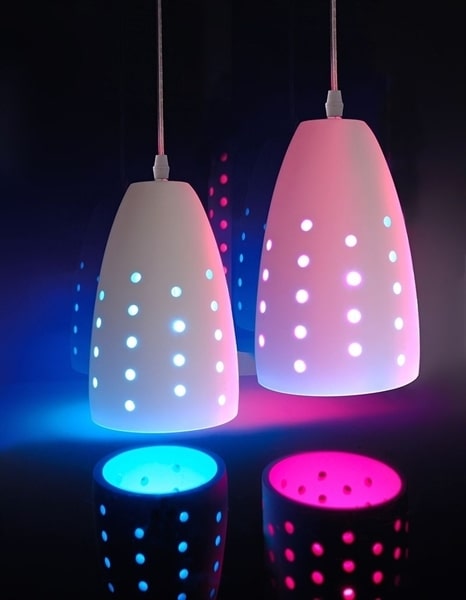 Lampadario a sospensione cono Kiara in gesso verniciabile E27 230Vac IP20