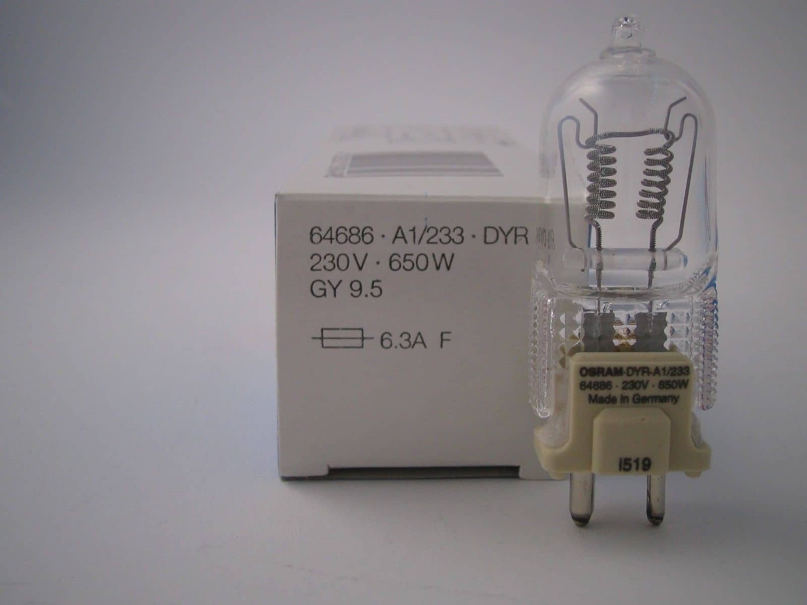 64686 OSRAM 650W 230V GY9,5 A1/233 DYR 3200°K 50ore