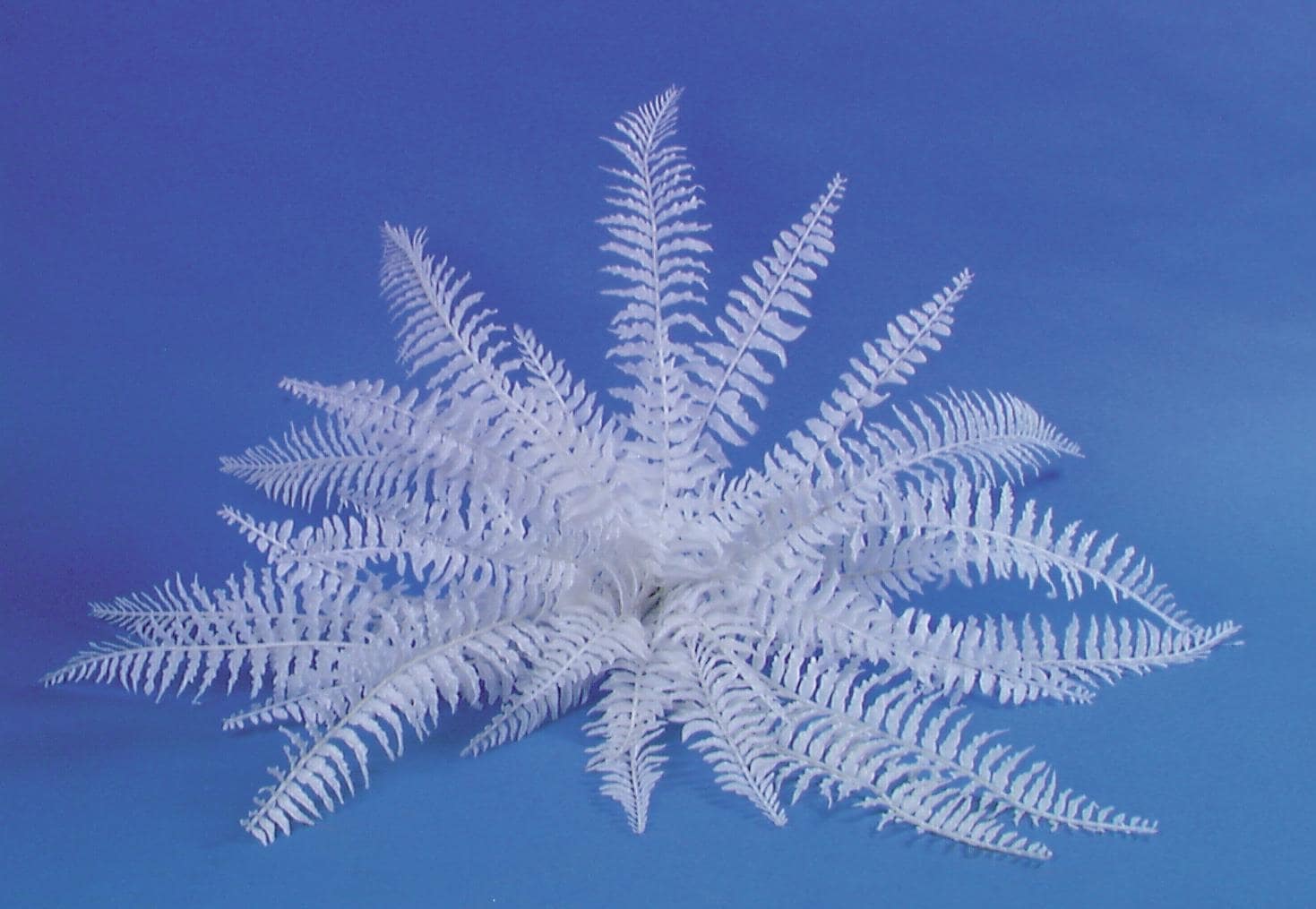 Decorazione ciuffo di felce bianco artificiale 60 cm