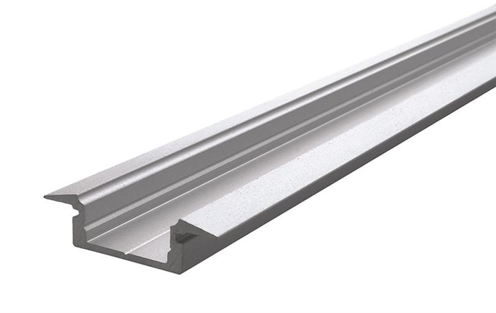 Profilo alluminio incasso T ET-01-10 anodizzato 2 m strisce led