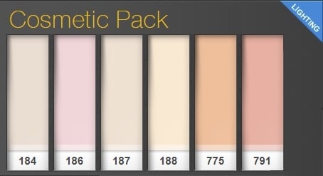 Cosmetic Pack fogli filtri LEE 2x6 colori 300x300 mm
