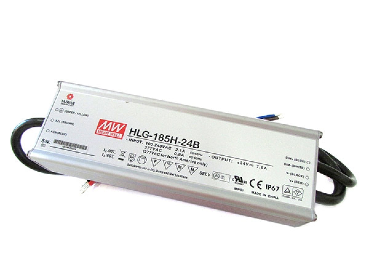 ALIMENTATORE a tensione costante 185W 24Vdc 7,8A IP67 DIMMERABILE