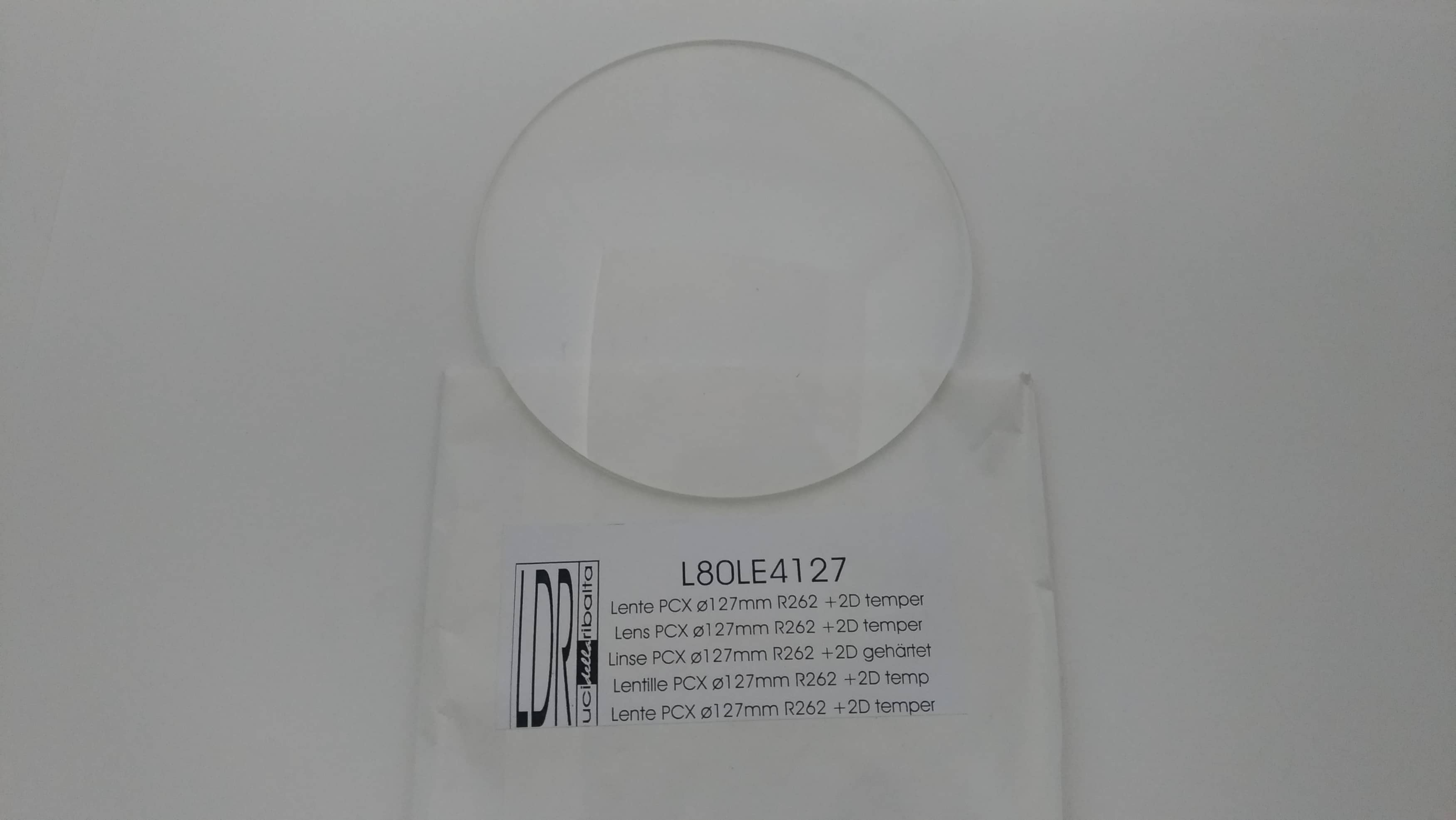 Lente frontale PCX ø 127 mm R262 +2D temperata