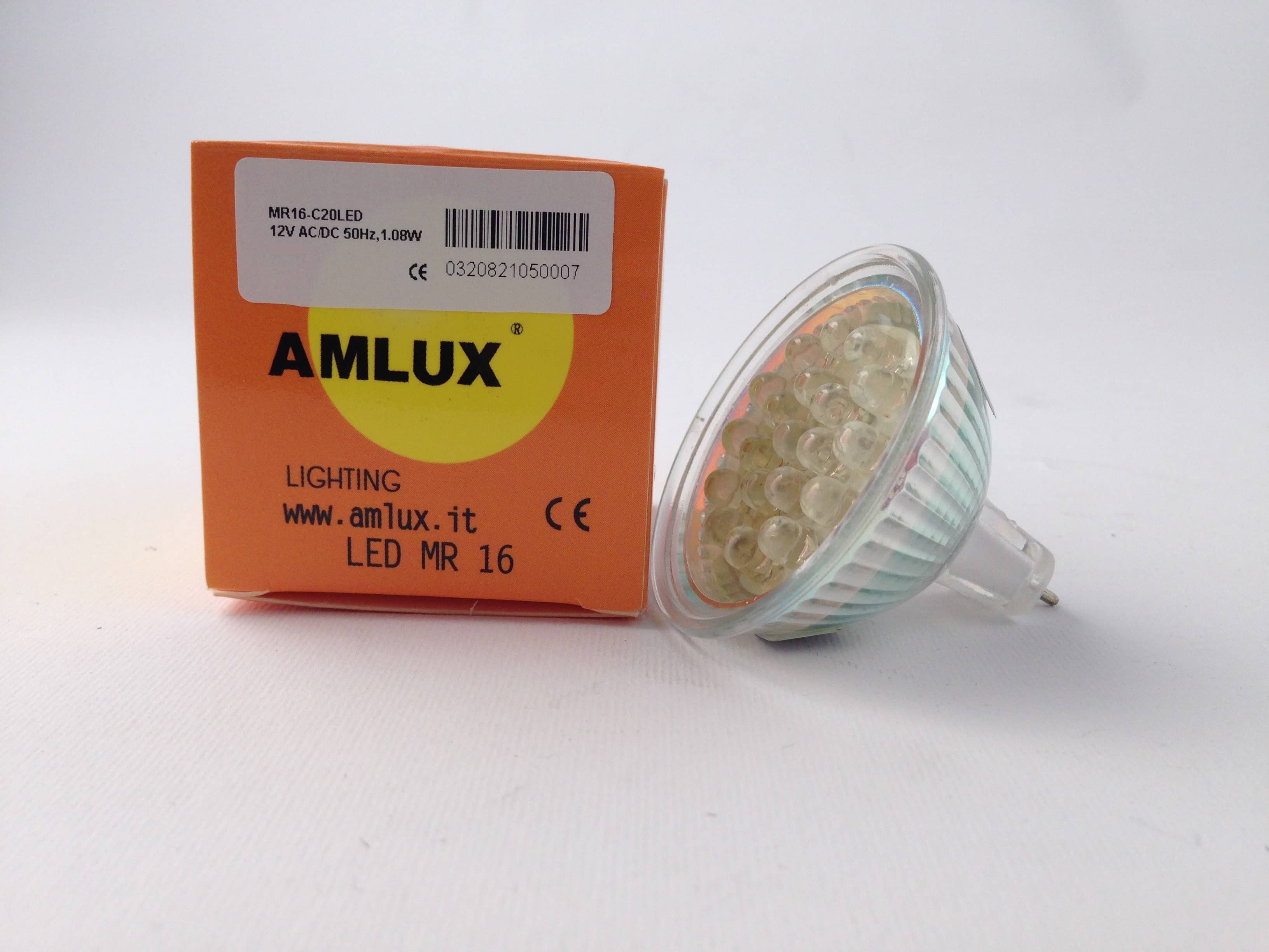DICROICA LED MR16 GU5,3 12V 20 LED BIANCO CALDO 30°