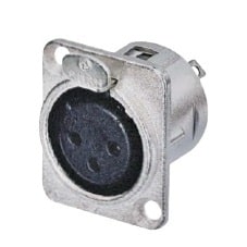 Connettore XLR a pannello 3P femmina Neutrik