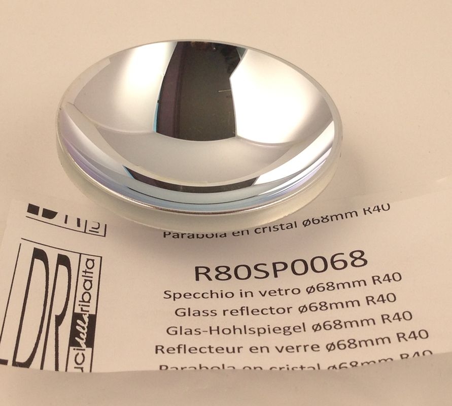 Parabola riflettente in vetro ø 68 mm R40