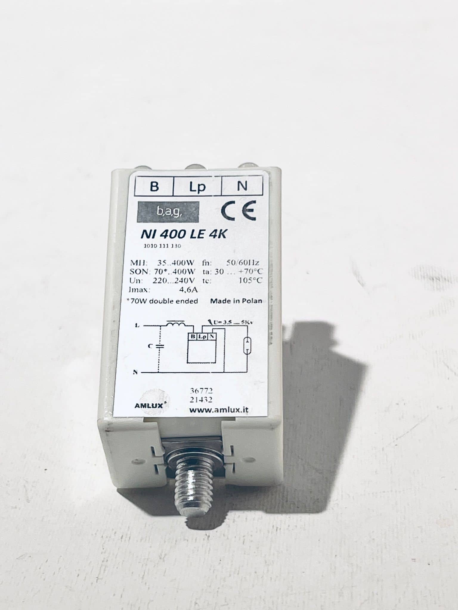 NI 400 LE 4K ACCENDITORE LAMPADE 70 150 200 250 300 400 W 4,6A 3/5KV