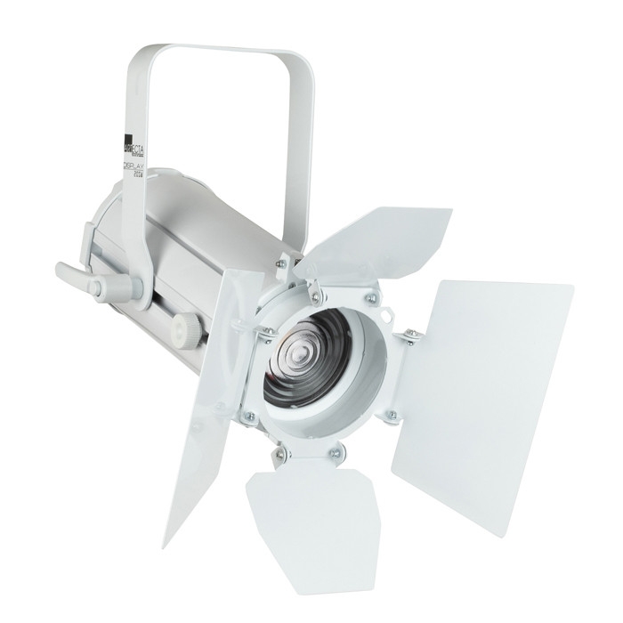 Faretto negozio fresnel led 20W bianco caldo e freddo 13-57° scocca bianca