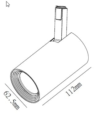 Faretto Slim 7 per binario 3 fasi 230V/440V, bianco