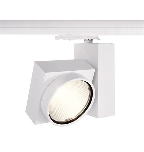 Faretto Tuba per binario 3 fasi 230V/440V, bianco