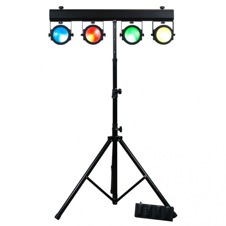 DOTZ TPAR SYSTEM CON 4 PAR LED COB 30W RGB E PEDALIERA