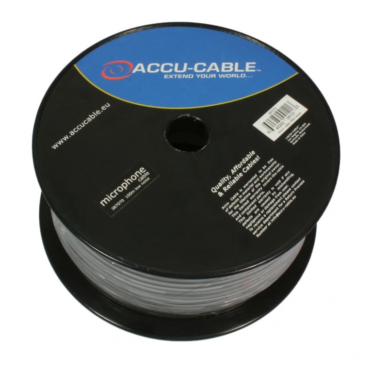 Bobina per cavo microfonico 100 m nero AC-MC/100R-B