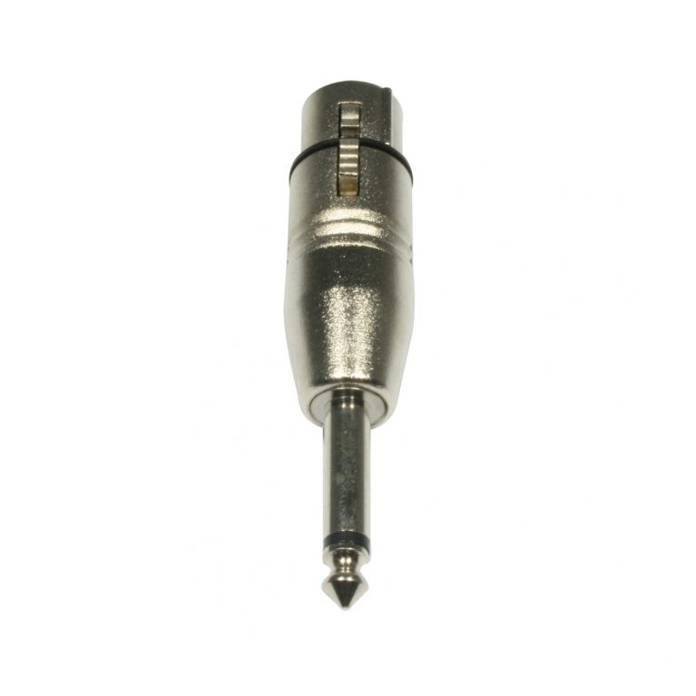 Adattatore plug 3pin XLR femmina to 6,3 Jack mono