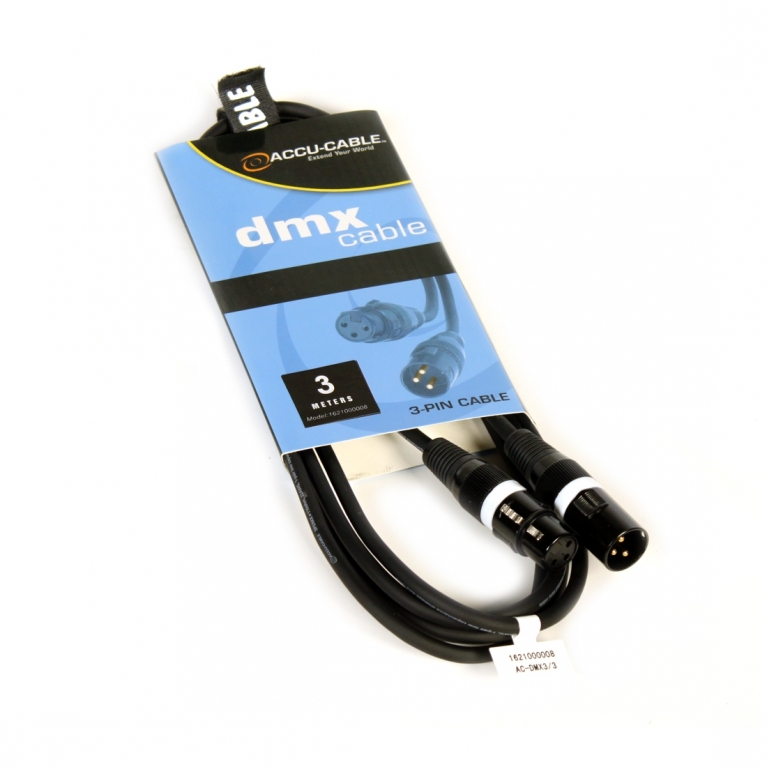 Cavo DMX 110 Ohm AC-DMX3/3 XLR 3 poli 3m
