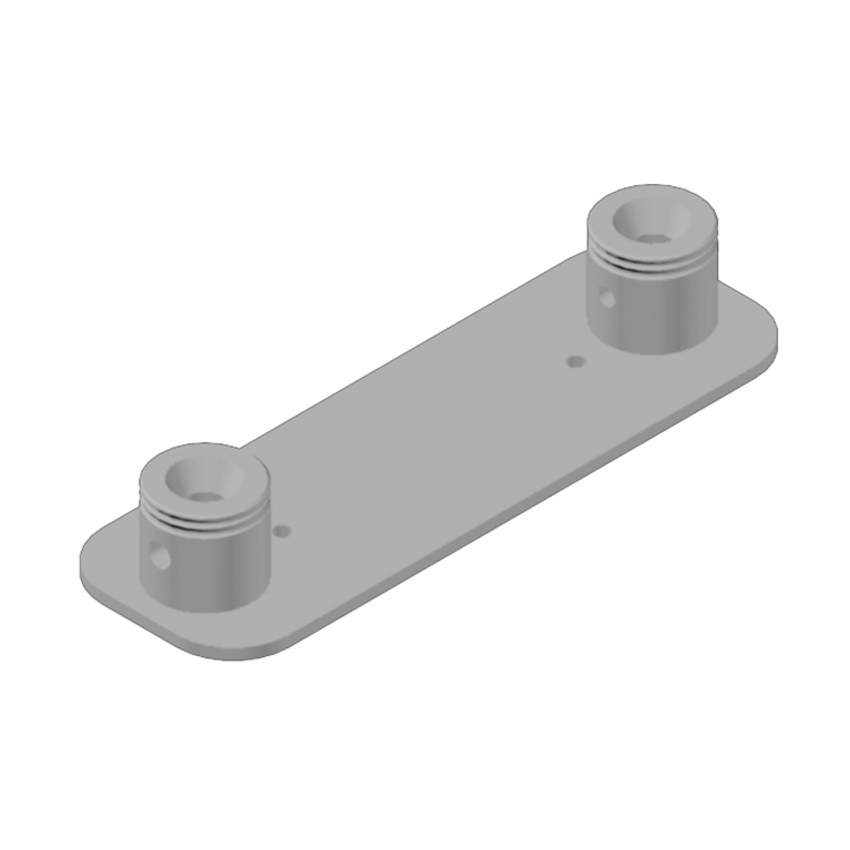 Piastra a muro cromata femmina DT 32-WPF