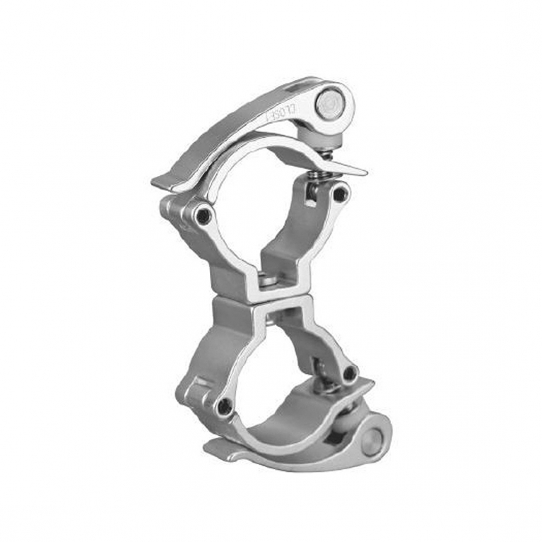 Gancio doppio DT Mini 360 Quick Swivel Clamp 100kg argento
