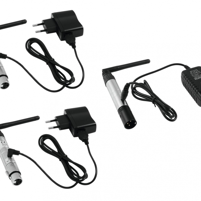 Set QuickDMX 1x radio trasmettitore 2.4 GHz + 2 ricevitori
