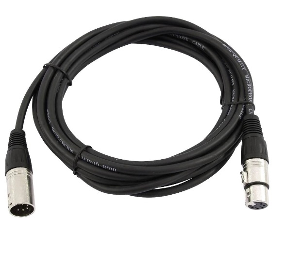 Cavo DMX 110 Ohm XLR 5 poli 5 Mt NERO