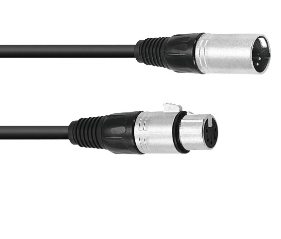 Cavo DMX 110 Ohm XLR 5 poli 5 Mt NERO