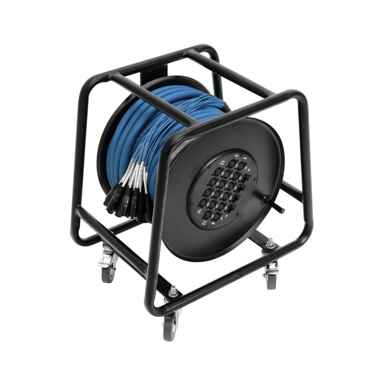 Ciabatta audio 16/4 con cavo multicore su bobina 30m