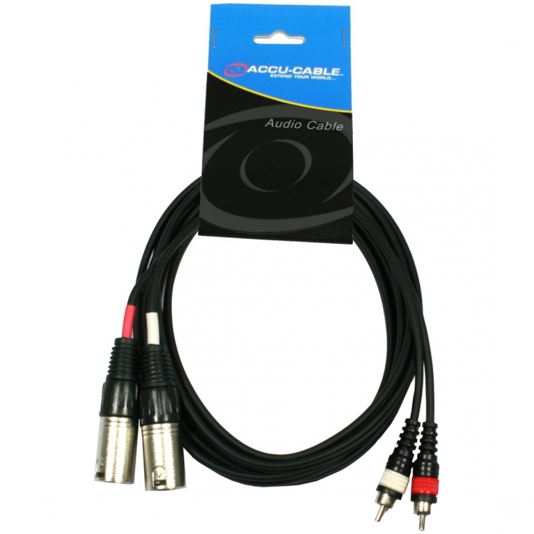 Cavo audio AC-2XM-2RM 3mt 2x XLR male to 2x RCA