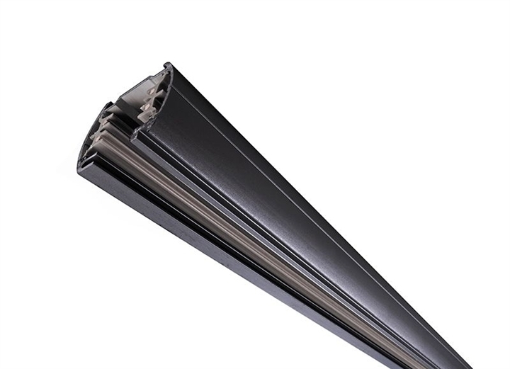 Binario elettrificato tondo, 1 m, nero