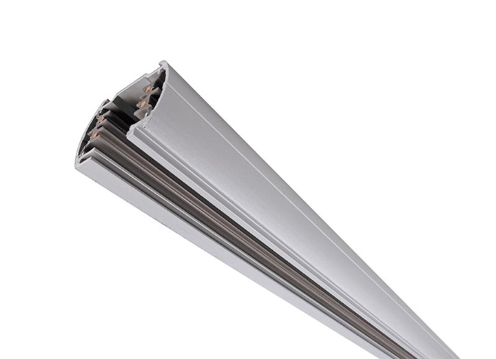 Binario elettrificato tondo, 1 m, anodizzato naturale