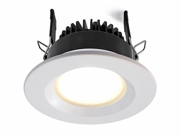Faretto fisso ad incasso COB 8W con scocca bianca a luce calda 2700 K