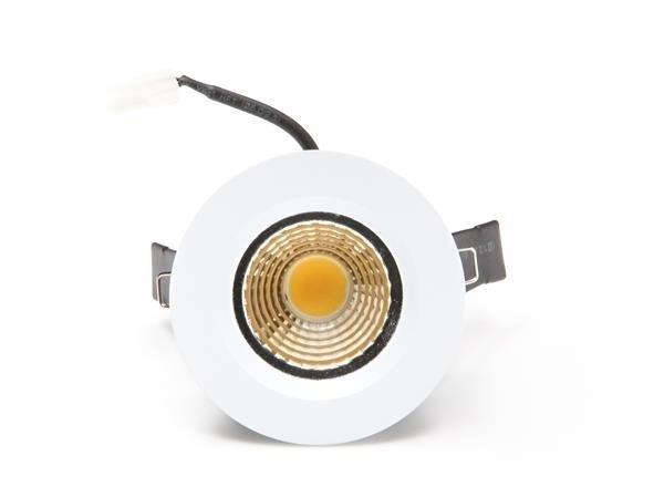 Faretto fisso ad incasso COB 8W con scocca bianca a luce calda 2700 K