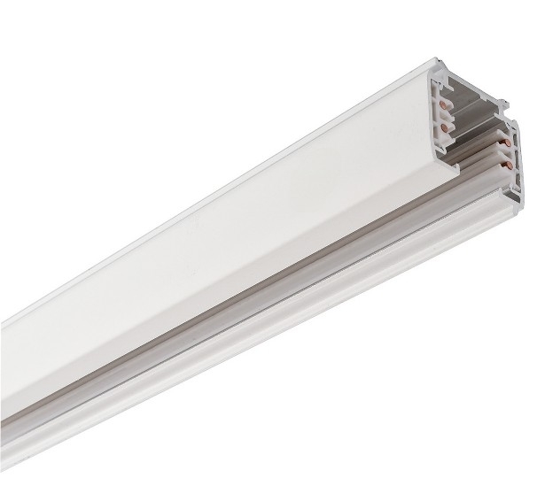 Binario in alluminio elettrificato quadrato 1m bianco