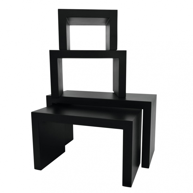 Set tavole da arredo colore nero altezza da 40 a 70 cm