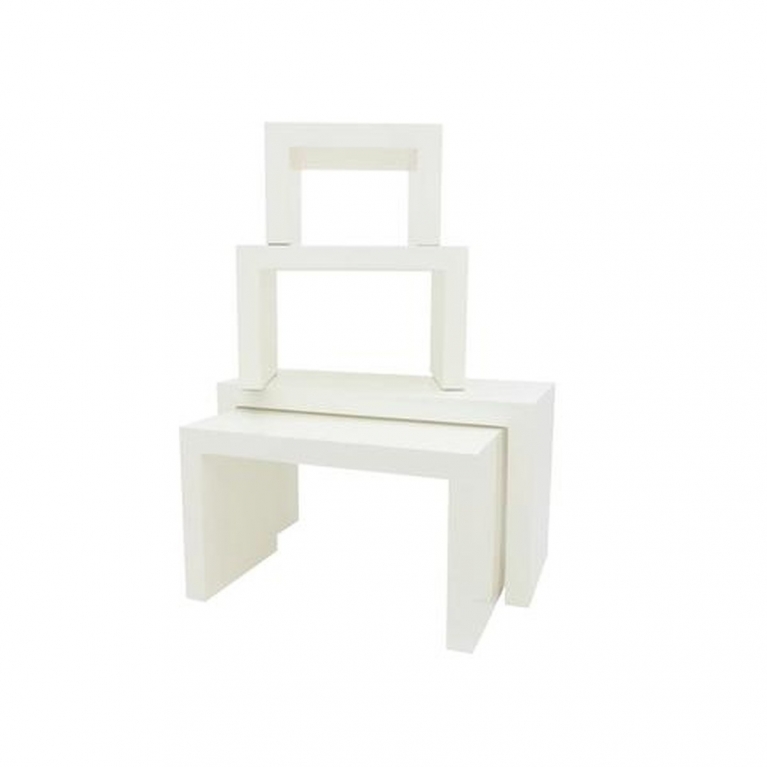 Set tavole da arredo colore bianco altezza da 40 a 70 cm
