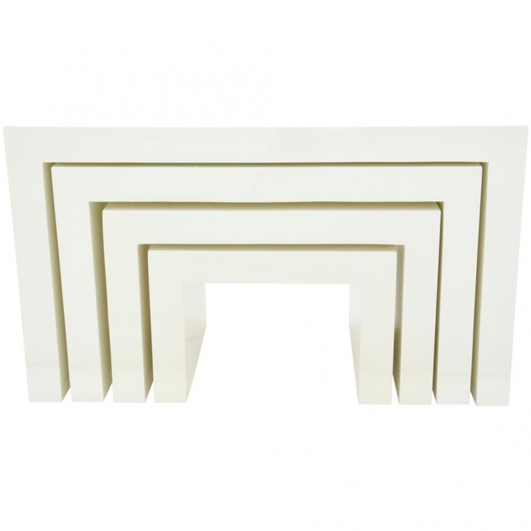 Set tavole da arredo colore bianco altezza da 40 a 70 cm