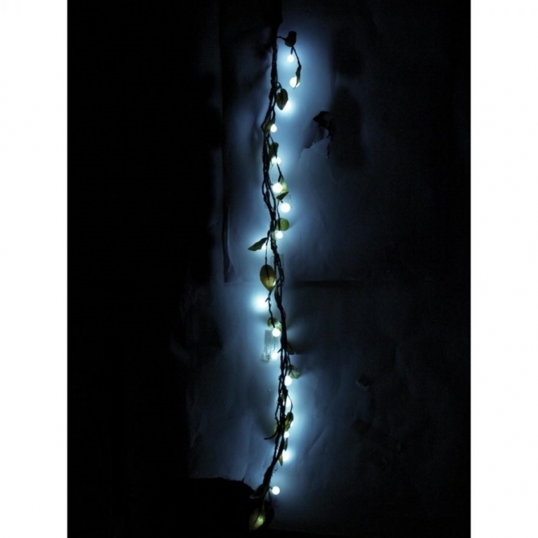 Decorazione ramoscello di erica artificale con led bianco 180cm