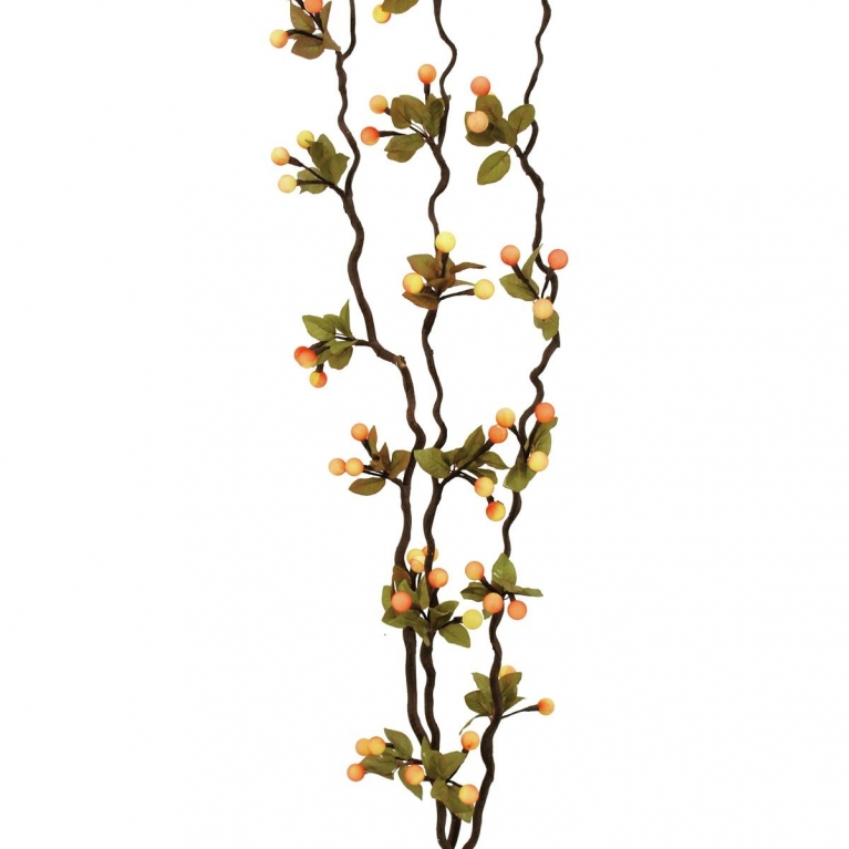 Decorazione ramoscello di erica artificiale con led 180 cm