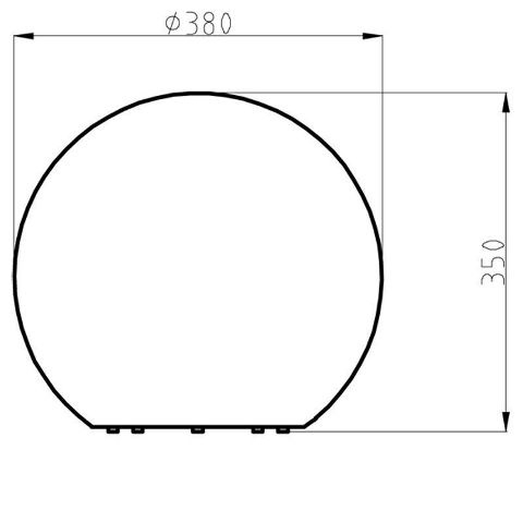 Lampada sferica da pavimento ø 40 cm IP44