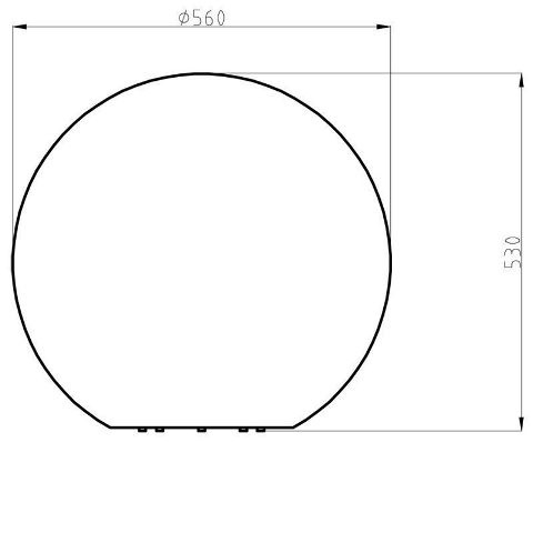 Lampada sferica da pavimento ø 60 cm IP44