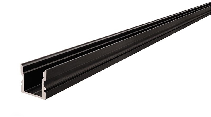 Profilo AU-02-10, nero opaco spazzolato, 2 m