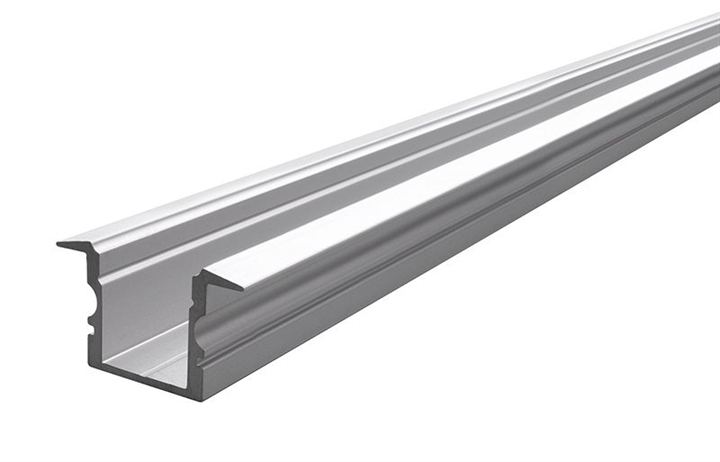 Profilo alluminio incasso alto T ET-02-10 anodizzato 2 m strisce led 11mm