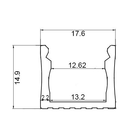 KIT Profilo grigio semi opale 2m