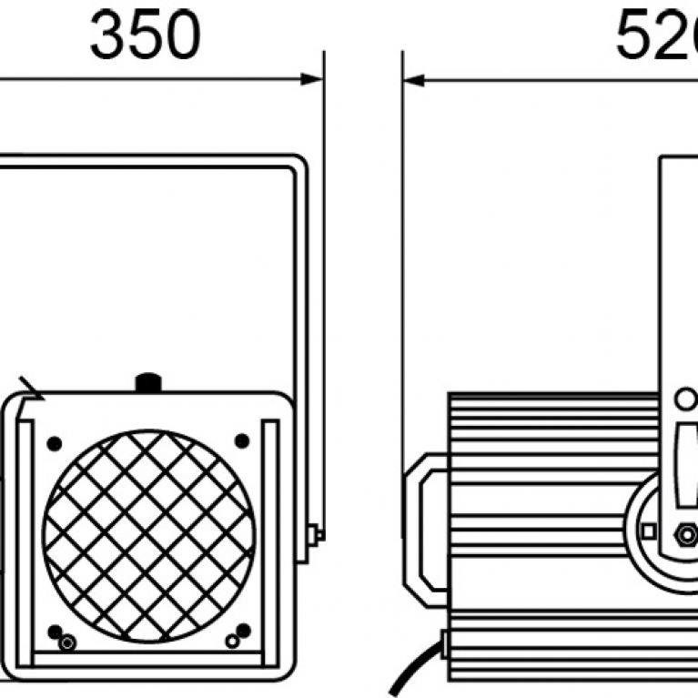 Proiettore PC alogeno 2500W zoom 4° - 66° G22