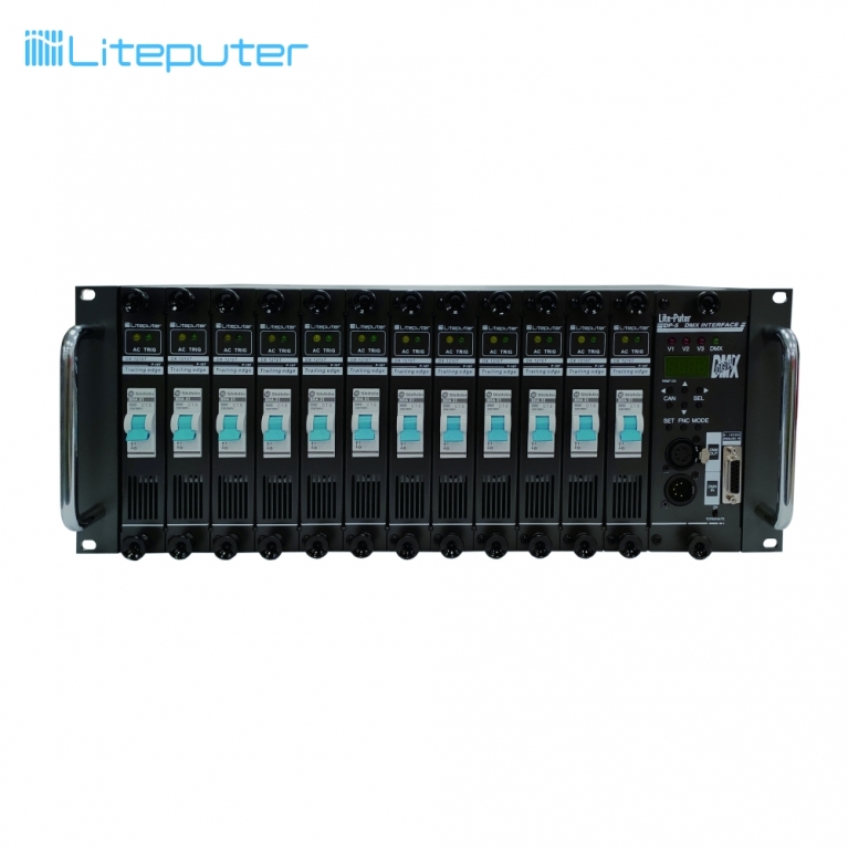 Dimmer modulare DX-1210T 12 canali 10A DMX Trailing-Edge per luci led Lite-Puter